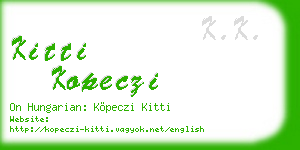 kitti kopeczi business card